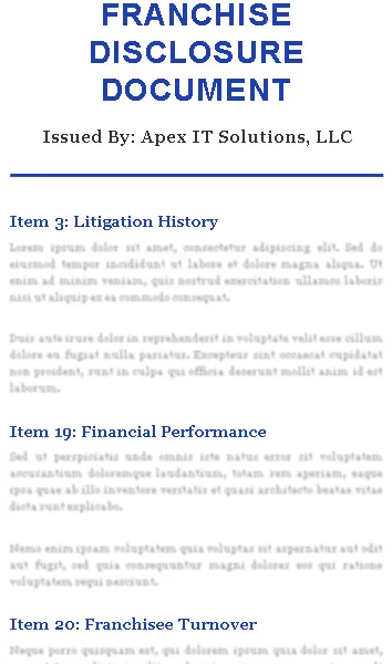 FDD cover or a blurred example of an Item 20 table FDD cover or a blurred example of an Item 20 table