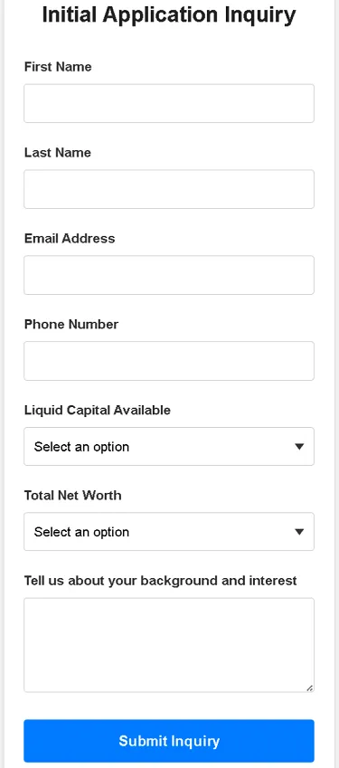 Initial Application Inquiry Initial Application Inquiry